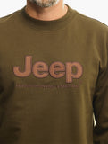 Jeep Mens Core Applique Fleece Sweatshirt In Olive