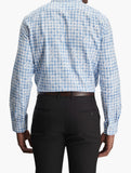 Polo Mens Check Dobby Long Sleeve Shirt In Blue