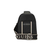 Guess Womens Farah Mini Double Zip Sling Bag In Black