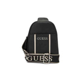 Guess Womens Farah Mini Double Zip Sling Bag In Black