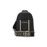 Guess Womens Farah Mini Double Zip Sling Bag In Black