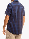 Jeep Mens Yarndye Check Shirt In Navy Multi