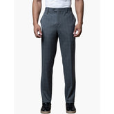 Polo Mens Custom Fit Check Trousers In Grey