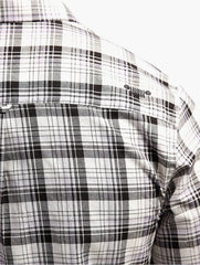 Jeep Mens Yarn Dye Check Shirt In Black & White