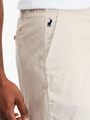 Polo Mens Linen Shorts In Stone