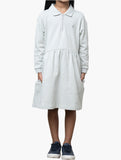 Polo Girls Candice Quarter Zip Long Sleeve Dress In Grey