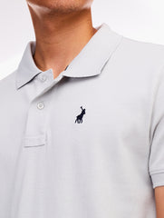 Polo Mens Essential Pique Ss Golfer Grey