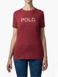 Polo Womens Anele Embelished T-Shirt In Chilli Red