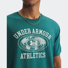Under Armour Mens Armor Globe Short Sleeves T-ShirtsIn Teal