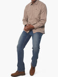 Jeep Mens Willys Workshirt Long Sleeves Khaki
