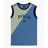 Polo Boys Usher Colour Blocked Vest In Blue