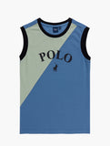 Polo Boys Usher Colour Blocked Vest In Blue