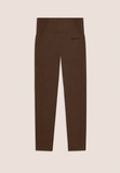 Freddy Womens Knitted Seamless 7/8 Leggings High Waist In Brown