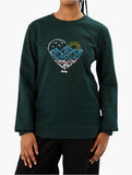 Jeep Ladies Crewneck Fleece Sweatshirt In Green
