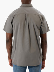 Jeep Mens Willys Plain Work Shirt In Grey