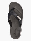 Jeep Mens Branded Thong Sandals In Black