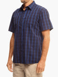 Jeep Mens Yarndye Check Shirt In Navy Multi