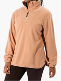 Jeep Ladies Polar Fleece 1/4 Zip Sweater In Orange