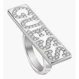 Guess Couture Silver Bar Ring