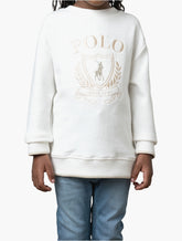 Polo Girls Daniella Crested Sweatshirt In Off White