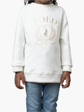 Polo Girls Daniella Crested Sweatshirt In Off White