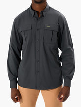 Jeep Mens Tech Utility Shirt In Charcoal