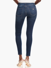 Guess Womens High Rise Skinny Jeans In Dark Wash