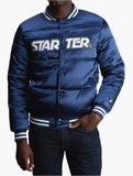Starter Mens College Jacket 1 In Navy & White