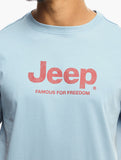 Jeep Mens Core Jeep Logo T-Shirt In Blue