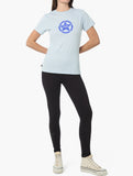 Jeep Womens L-Iconic Fashion Star Logo T-Shirt Blue
