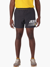 Jeep Mens Elasticated Swim Shorts in Black