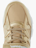 Bubblegummers Girls Dash Sneakers In Gold/Beige
