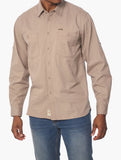 Jeep Mens Willys Workshirt Long Sleeves Khaki