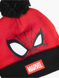 Character Group Boys Spiderman One Up Beanie In Red/Black