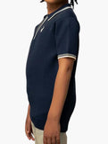 Polo Boys Scott Short Sleeve Quarter Zip Golfer In Navy