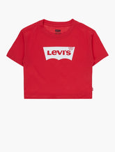 Levis Girls Light Bright Cropped T-Shirt In Red
