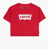 Levi's Girls Light Bright Cropped T-Shirt In Red