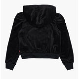 Levis Girls Meet & Greet Velour Hoodie In Black