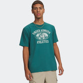 Under Armour Mens Armor Globe Short Sleeves T-ShirtsIn Teal