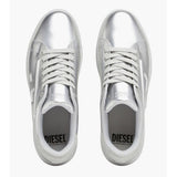 Diesel Mens S-Athene Low Sneakers In Silver