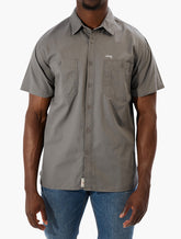 Jeep Mens Willys Plain Work Shirt In Grey
