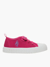 Hush Puppies Girls Liberty Fuschia Synthetic Canvas Sneakers In Pink/White