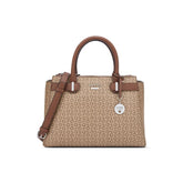 Guess Reena Satchel Bag In Walnut