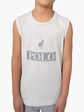 Polo Boys Connor Printed Vest In Grey