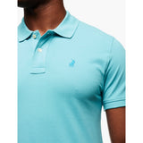 Polo Mens Classic Pique Short Sleeves Golfer In Aqua