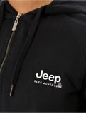 Jeep Womens Zip Through Hoodie In Black