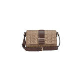 Guess Isabella Flap Crossbody Bag In Walnut