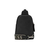 Guess Womens Farah Mini Double Zip Sling Bag In Black