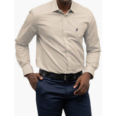 Polo Mens Long Sleeves Geo Printed Plain Shirt In Fatigue