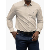 Polo Mens Long Sleeves Geo Printed Plain Shirt In Fatigue